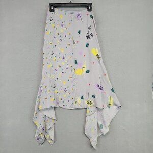 Floral Asymmetrical Hem Skirt